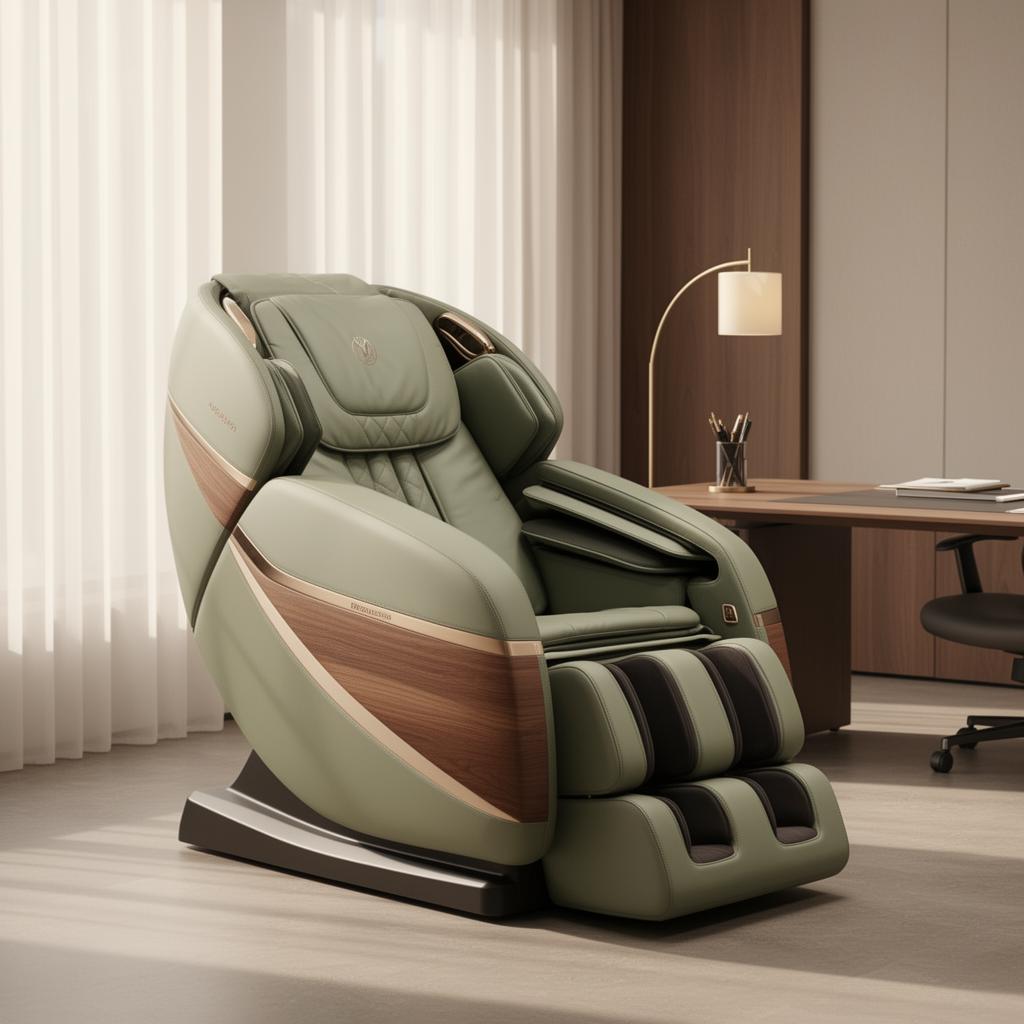 Premium 4D massage chair in a modern office